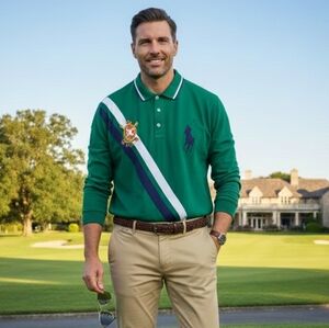 Polo Ralph Lauren XXL Old Money Equestrian Preppy Crest Large Pony #1 Rugby Polo